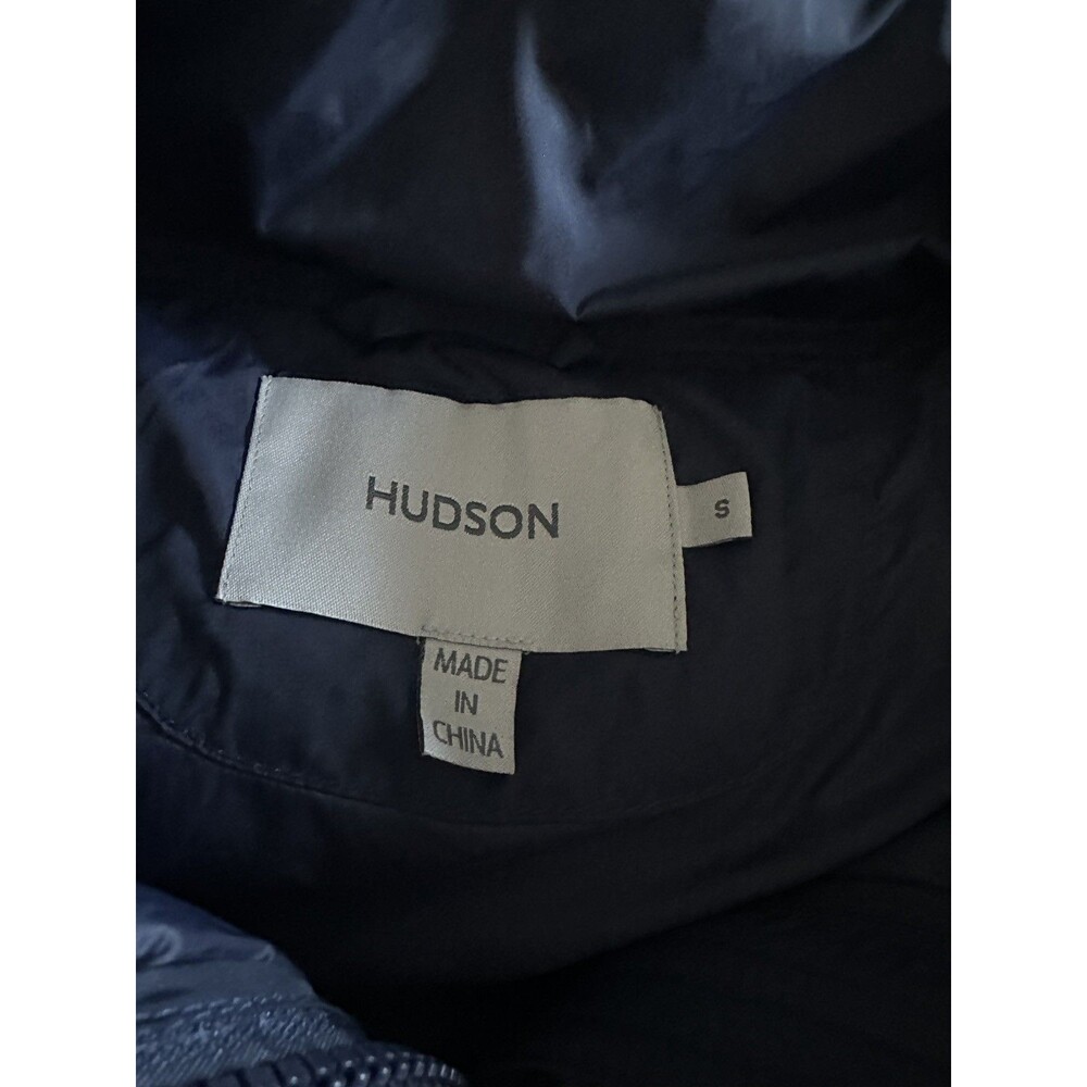 Hudson Womens Short Puffer Jacket Navy Blue Size S Insulated Full Zip Coat - Picture 4 of 8